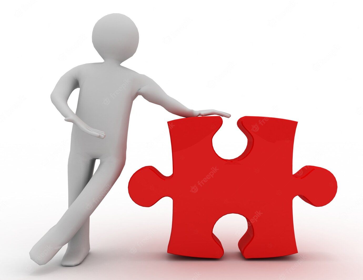 Person with a puzzle piece